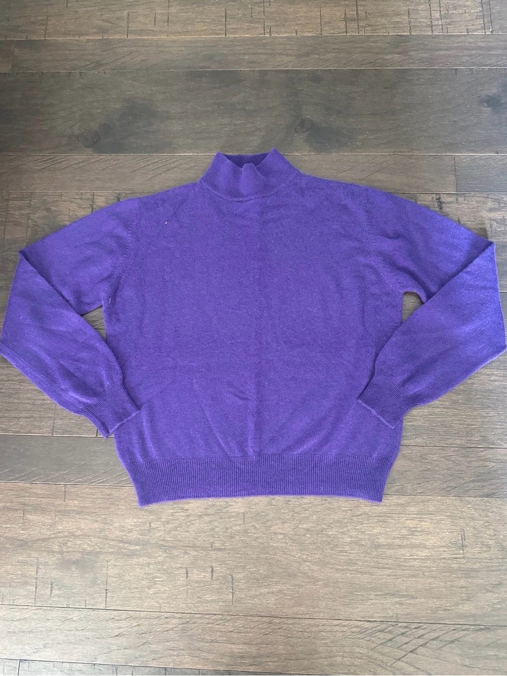Purple Women's Cashmere Mock Neck Sweater